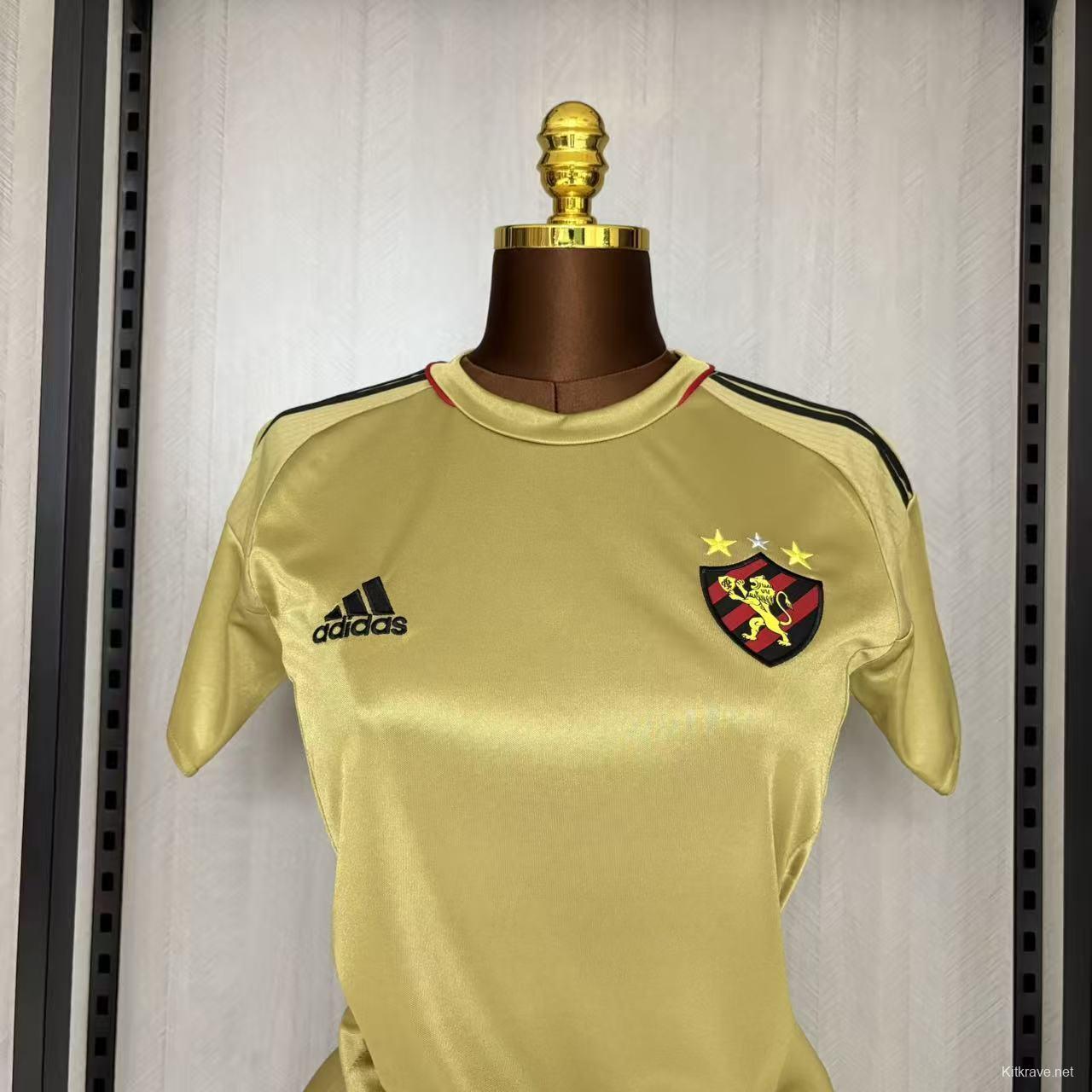 2016 Women Retro Recife Sports Gold Jersey