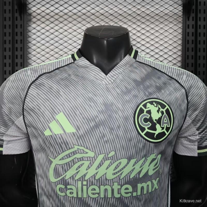 25/26 Player Version  Club América Third Gray Neon Green Jersey