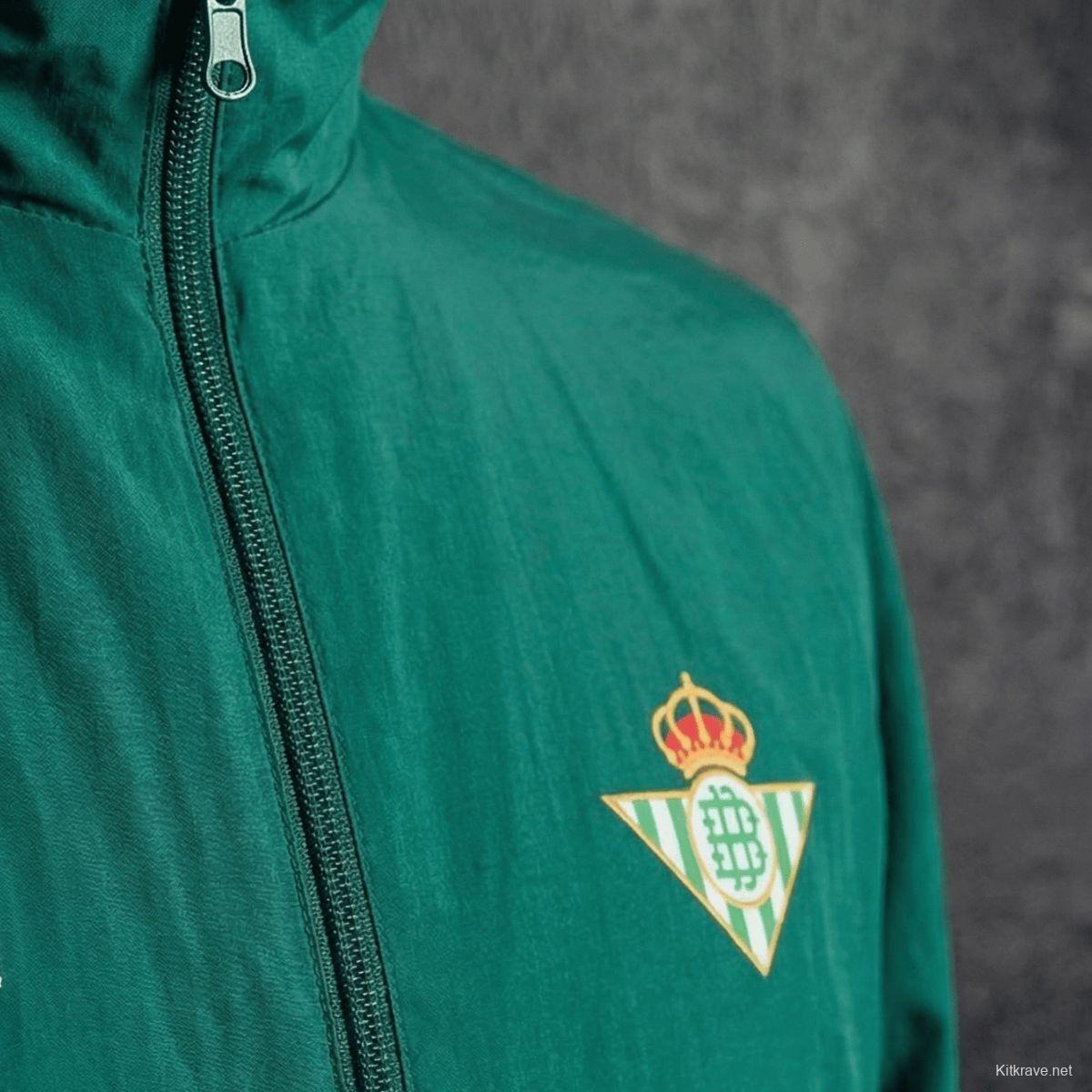 2026 Real Betis Green And Yellow  Reversible Full Zipper Jacket