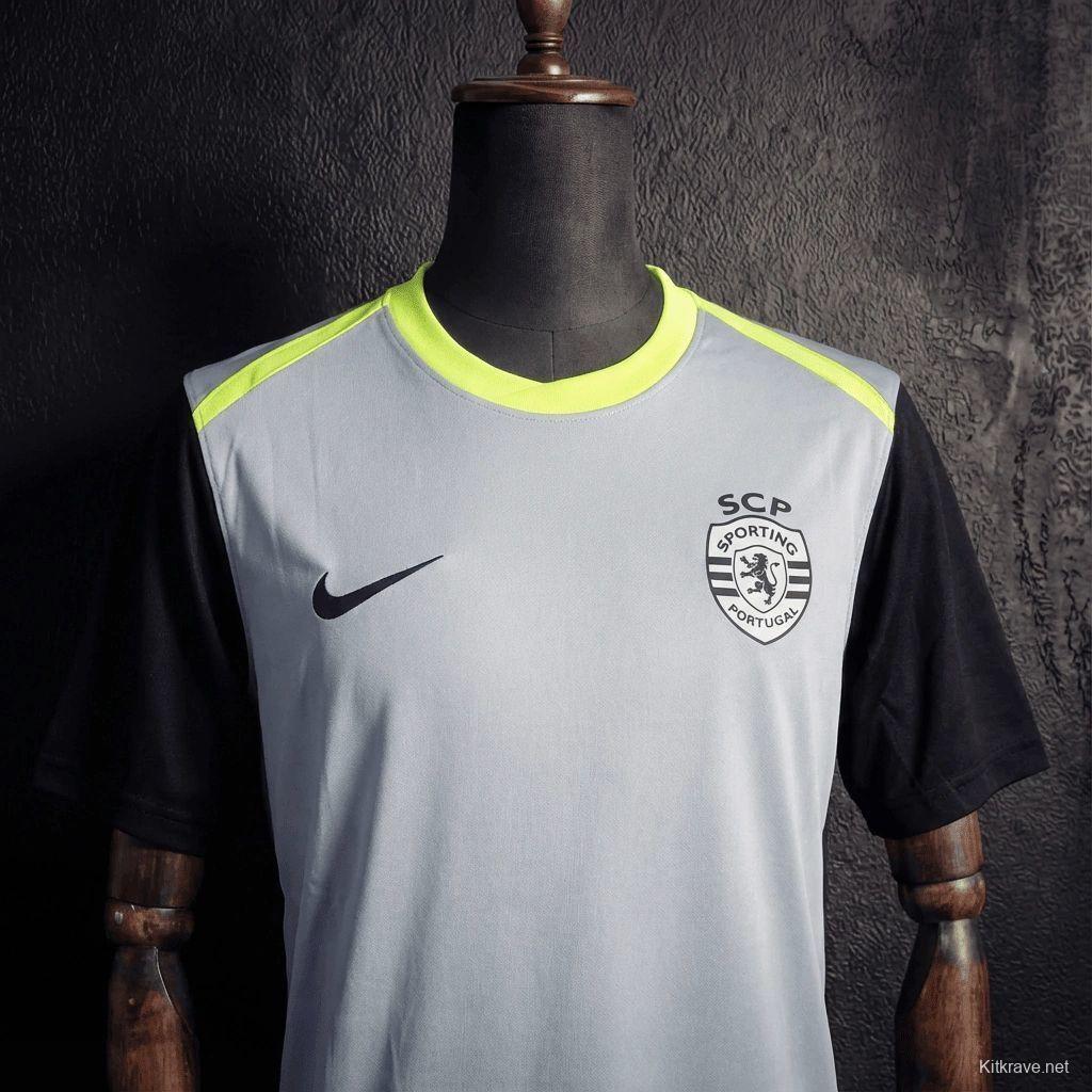 25/26 Sporting Lisbon Training Jersey Gray Jersey