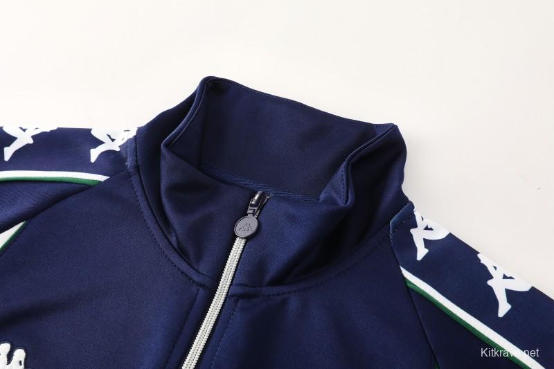 26/27 Real Betis x Kappa Navy Blue  Full Zipper Jacket Tracksuit + Long Pants