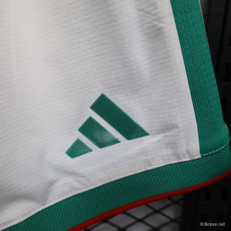 2026 Player Version Algeria White with Green Stripes Shorts