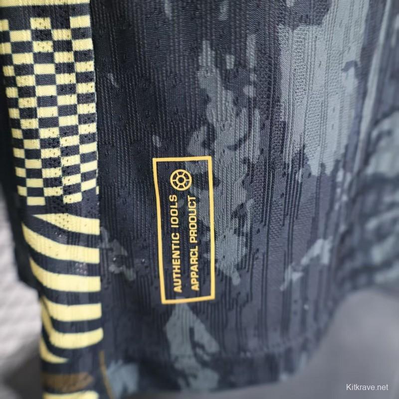 2026 Player Version Portugal Dark Grey with Abstract Graphic Pattern Jersey