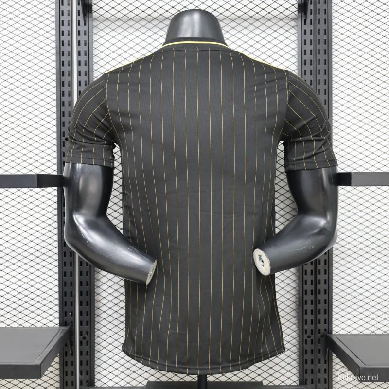 2026 Player Version Mexico Black with Gold Pinstripes Jersey