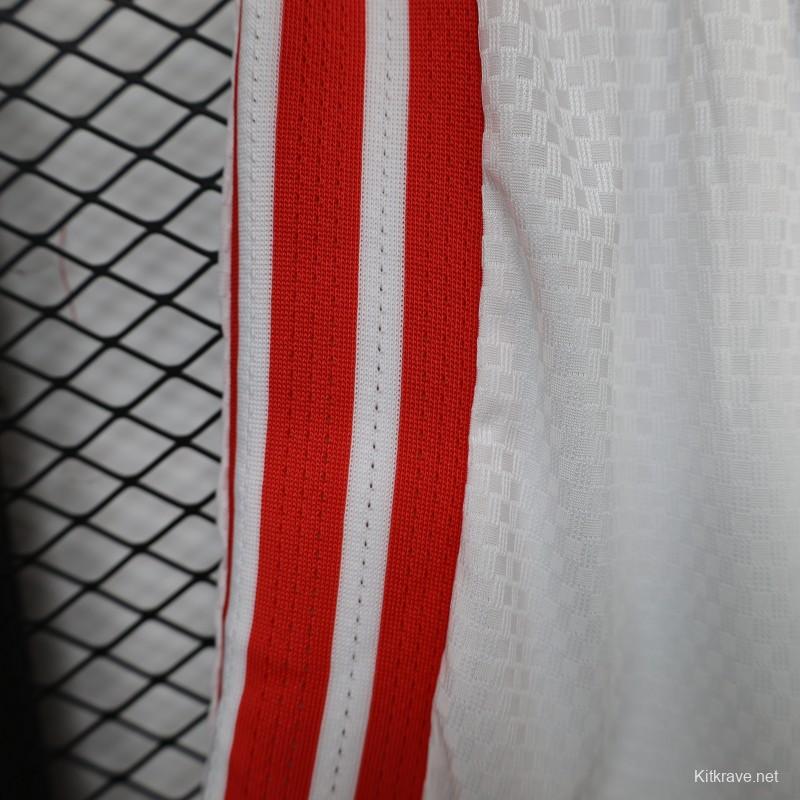 2026 Player Version Colombia White with Red Side Stripes Shorts