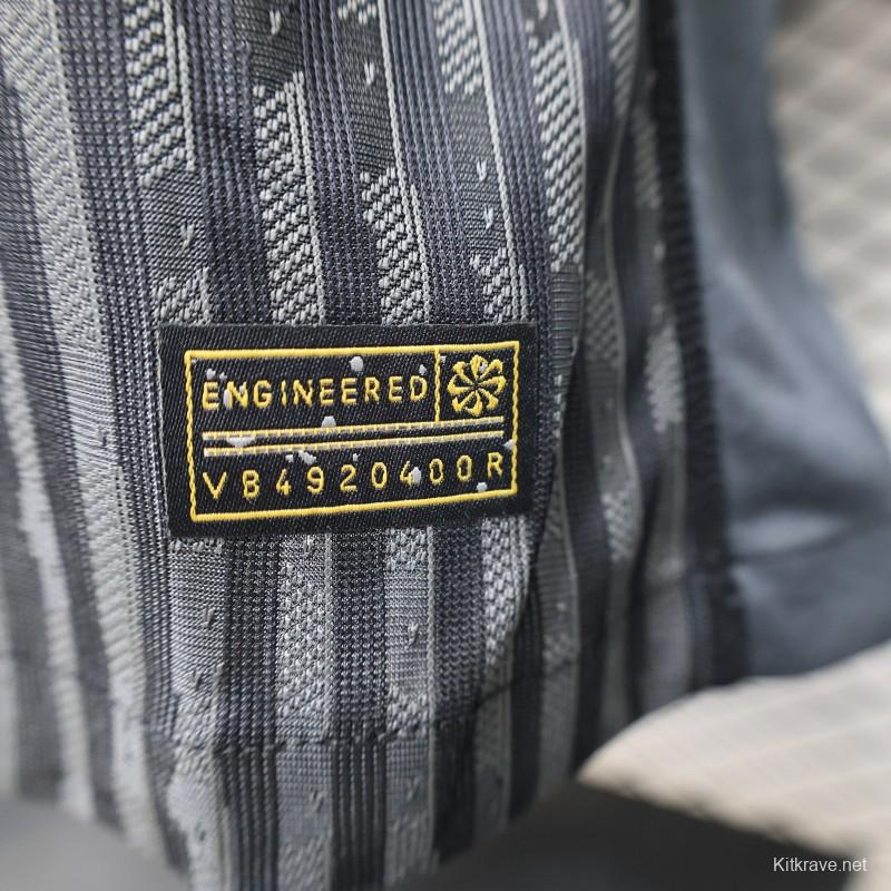 Player Version PSG 25/26 Paris Saint-Germain Black with Grey  Long Sleeve Jersey