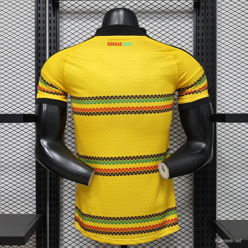 Player Version 2027 Jamaica Home Yellow with Reggae Stripe Jersey