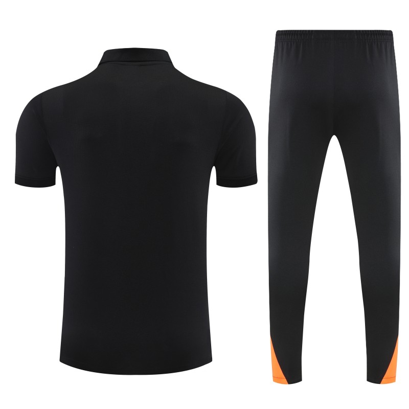26/27 Inter Milan Black Polo Training Shirt + Long Pants Tracksuit