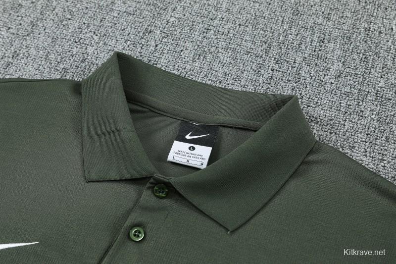 26/27 Chelsea  Dark Green Polo Training Shirt + Long Pants Tracksuit