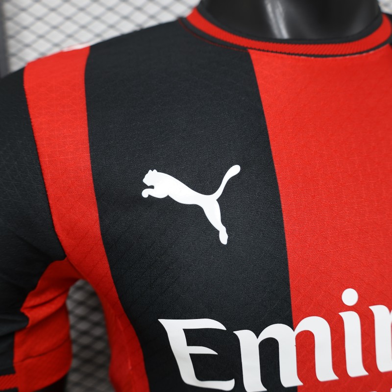 Player Version 26/27 AC Milan Red & Black Vertical Stripe Home Jersey