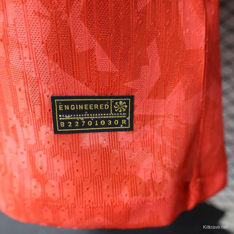Player Version 2026 England Away Red with Gold Lion  Special Edition Jersey
