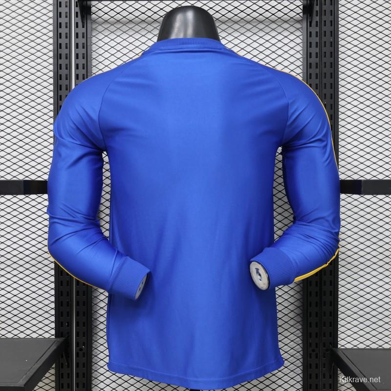 Player Version 2026 Real Madrid Blue Long Sleeve  Adidas Originals Retro Special Edition Jersey