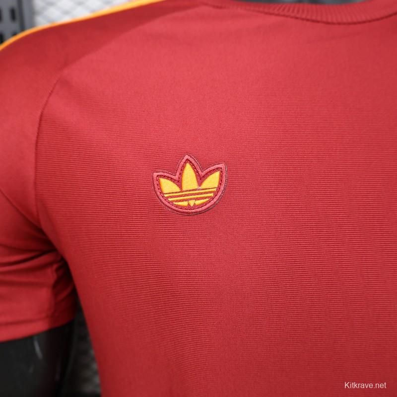 Player Version 2026 AS Roma x Adidas Originals Retro Deep Red Home Jersey