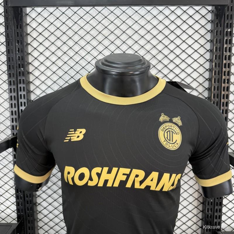 Player Version 26/27 Deportivo Toluca FC New Balance Away Black Gold Jersey