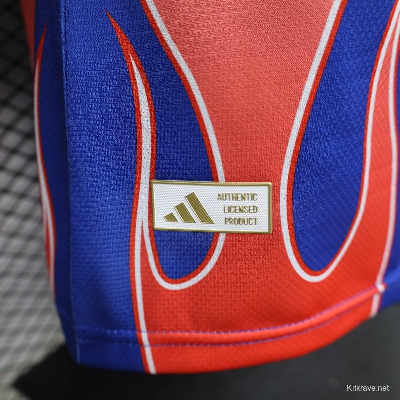 Player Version 2026 Japan Blue with Red Flame Graphic Home Special Edition Jersey