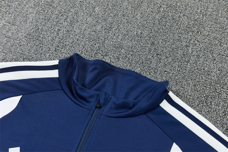 26/27 Real Madrid Away Navy Blue Half Zipper Jacket Tracksuit + Long Pants