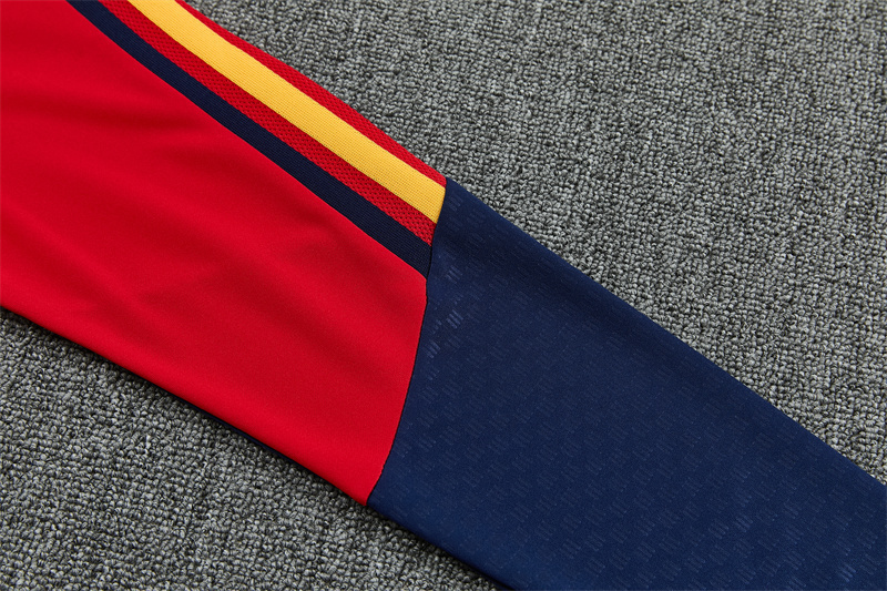 26/27 Spain Home Red Half Zipper Jacket Tracksuit + Long Pants