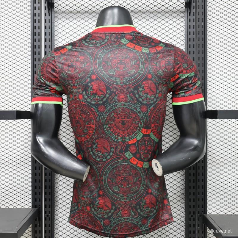 Player Version 2026 Mexico  Black with Aztec Calendar & Day of the Dead Special Edition Jersey