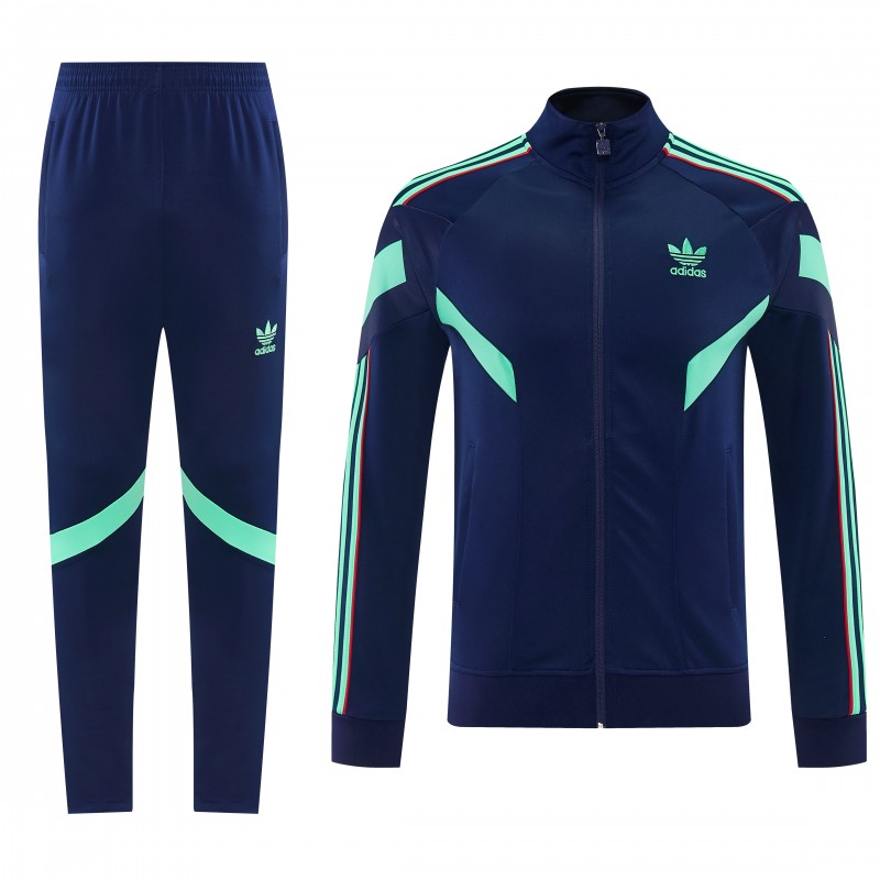 2026/27 Adidas Originals Navy Blue Full Zipper Jacket Tracksuit + Long Pants