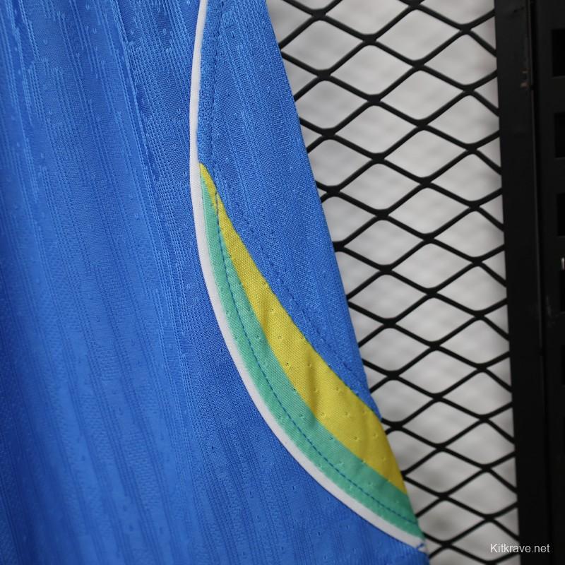 Player Version 26/27 Brazil  Royal Blue Jacquard Stripe Away Shorts