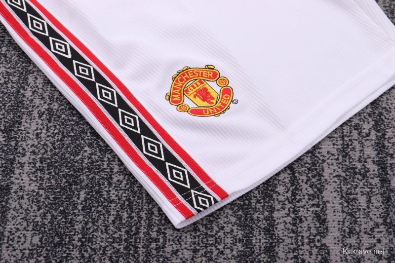 Retro Kids 98/99 Manchester United White Commemorative Jersey