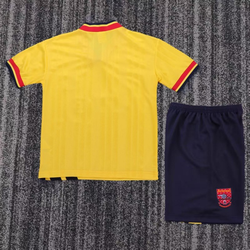 Retro 1993/94 Kids Arsenal Yellow & Black Away Jersey