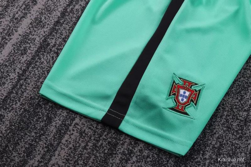 Retro Kids 2016 Portugal Away Green Jersey