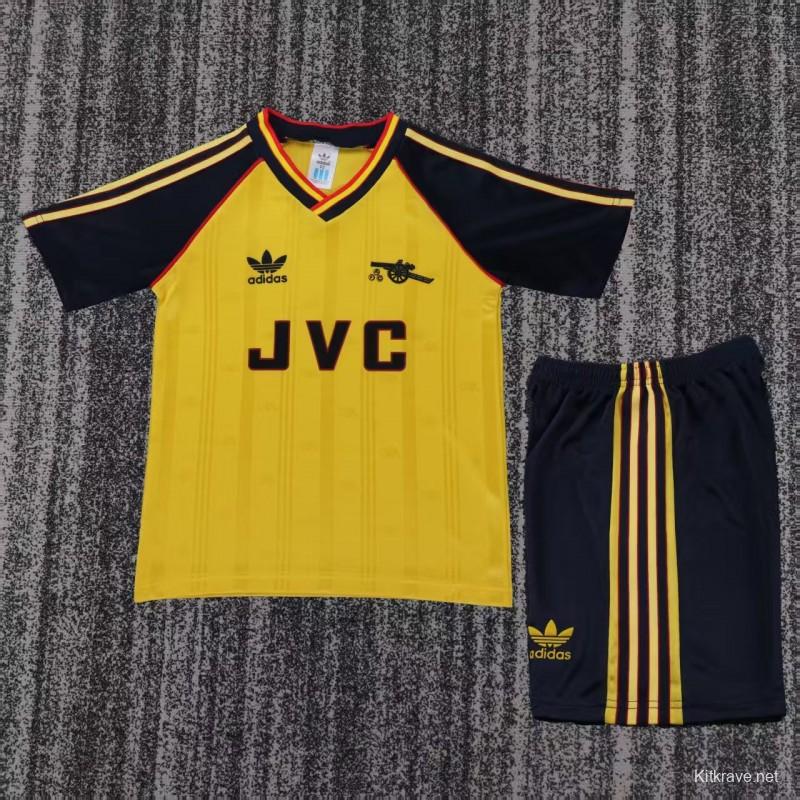 Retro Kids 88/90 Arsenal Yellow Away Jersey