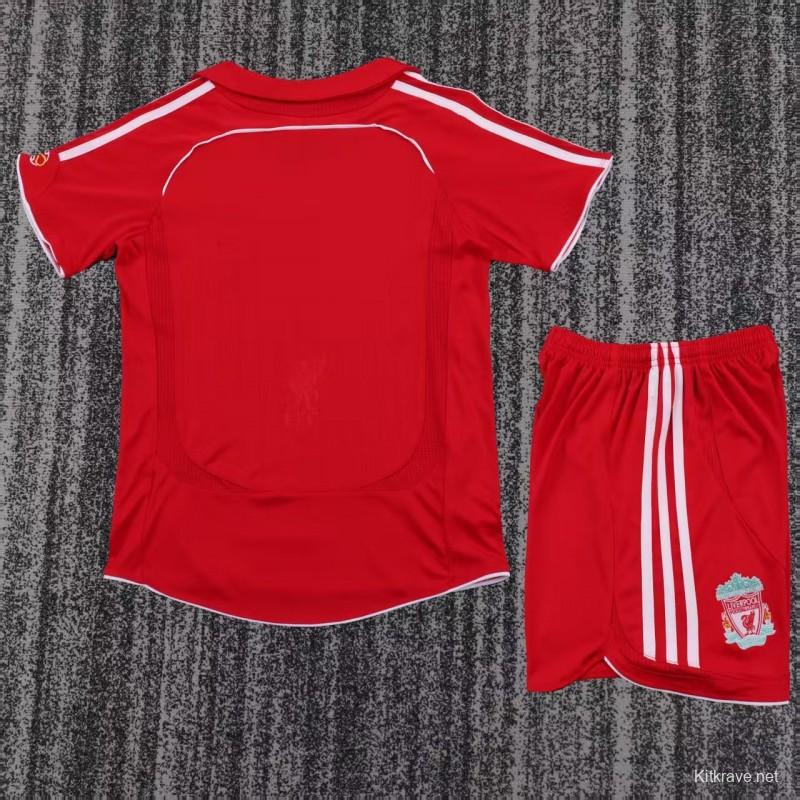 Retro Kids 06/08 Liverpool Red Home Jersey