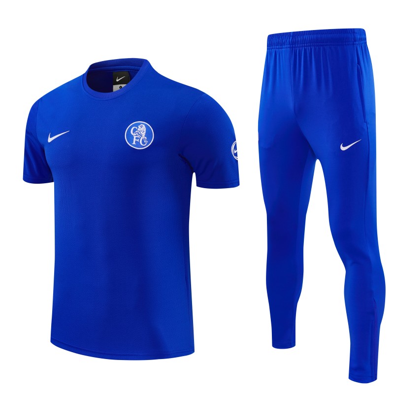 6/27 Chelsea Blue Short Sleeve Training Tee + Long Pants (Home)
