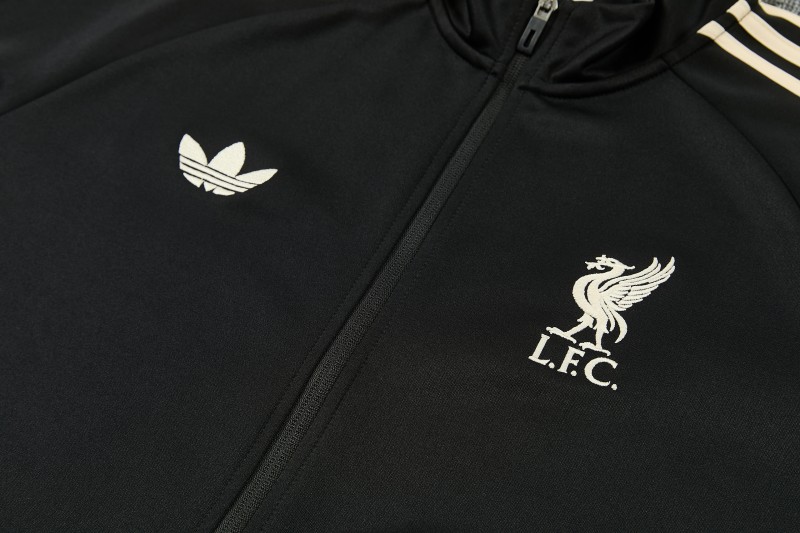 26/27 Liverpool Black & Cream Full Zipper Jacket Tracksuit + Long Pants