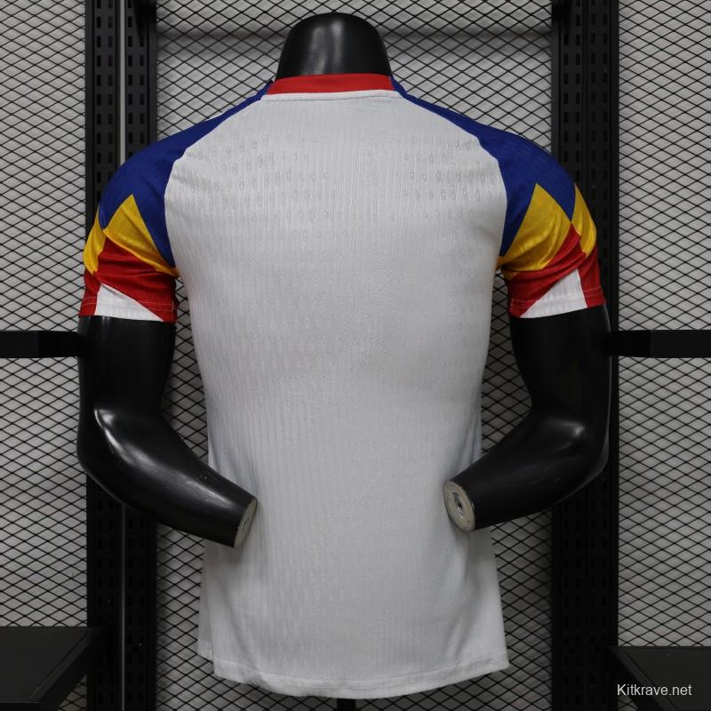 Player Version 2026 Romania Special Edition White with Blue Yellow Red Jersey
