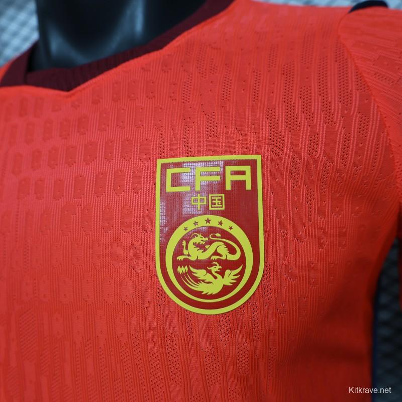 Player Version 2026 China Red  Home Jersey