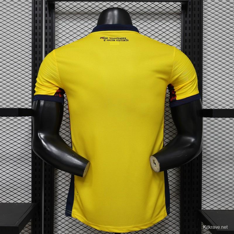 Player Version 2026 Ecuador Yellow with Tonal Wave  Home Jersey