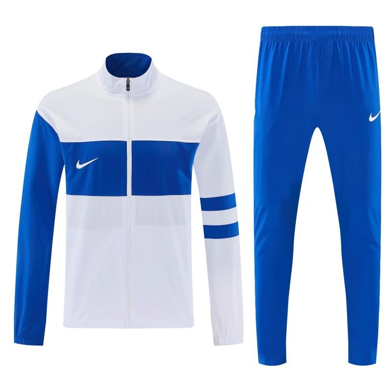 2026 Nike  White &Blue Full Zipper Jacket Tracksuit + Long Pants