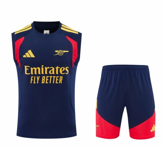 26/27 Arsenal Navy Blue Sleeveless Training Vest +Shorts Set