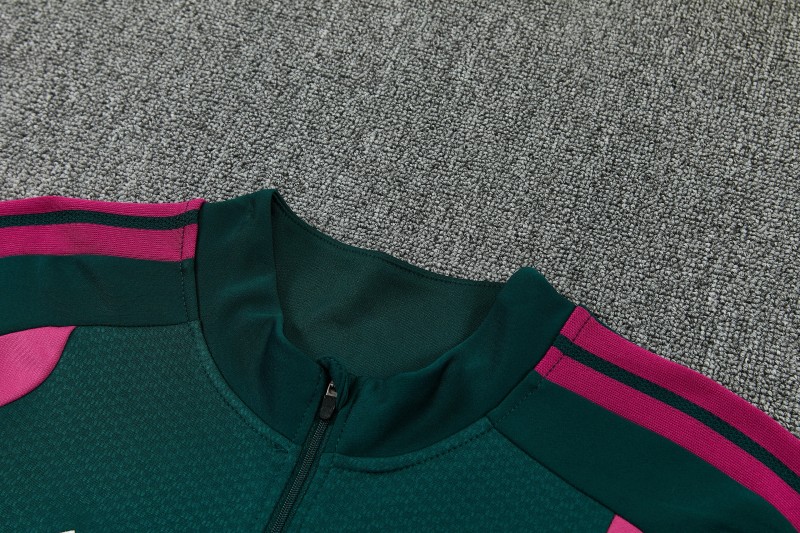 26/27 Real Madrid Dark Green Half Zipper Jacket Tracksuit + Long Pants