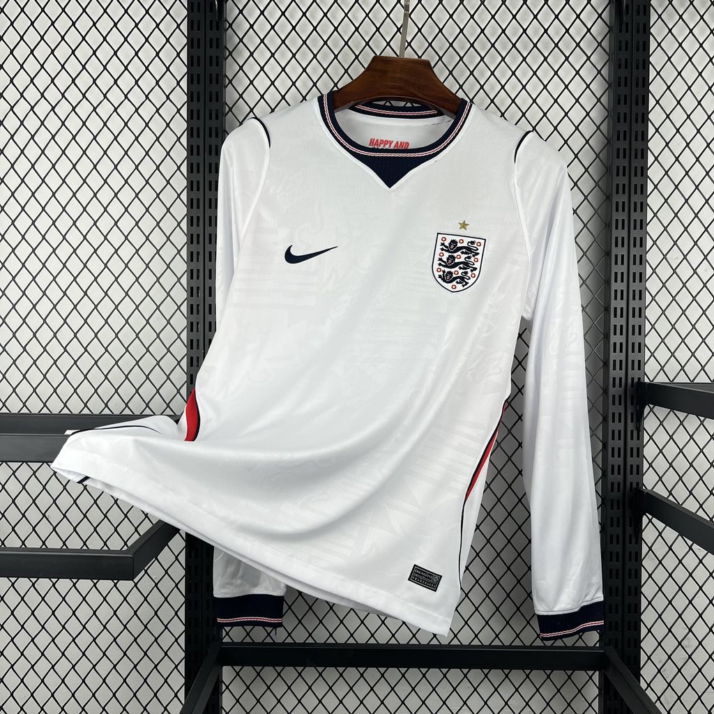 2026 Mens England World Cup Home Long Sleeve Jersey