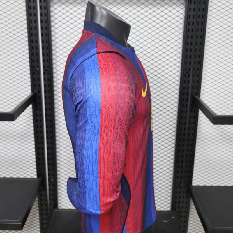 Player Version 26/27 Barcelona Long Sleeve Home Jersey