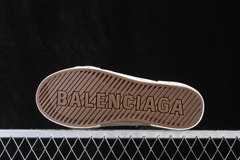 Balenciaga Paris Low Top Lace-Up Distressed Fashion Sneakers - W3RR51099