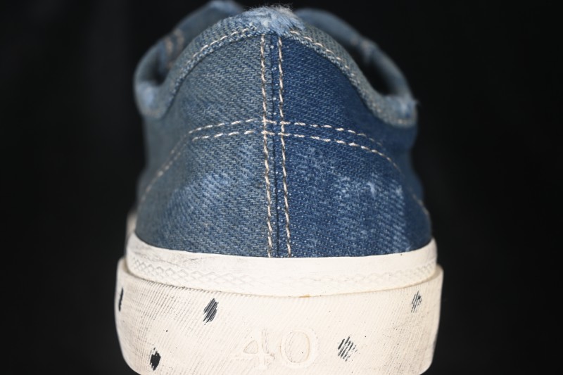 Balenciaga Paris Low Top Lace-Up Distressed Fashion Sneakers - W3RCL4090