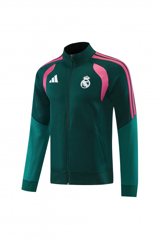 26/27 Real Madrid 02 Dark Green Full Zipper Jacket + Long Pants