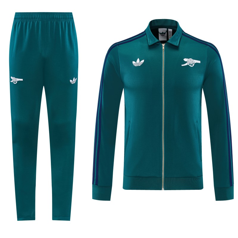 26/27 SSC Napoli Dark Green Full Zipper Jacket Tracksuit + Long Pants