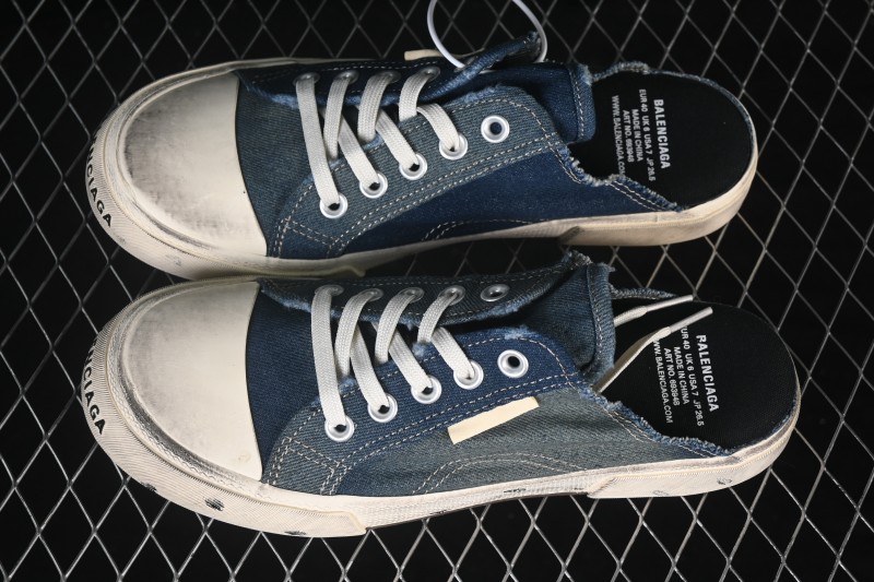 Balenciaga Paris Low Distressed Lace-Up Low-Top Fashion Sneakers - W3RCL4090