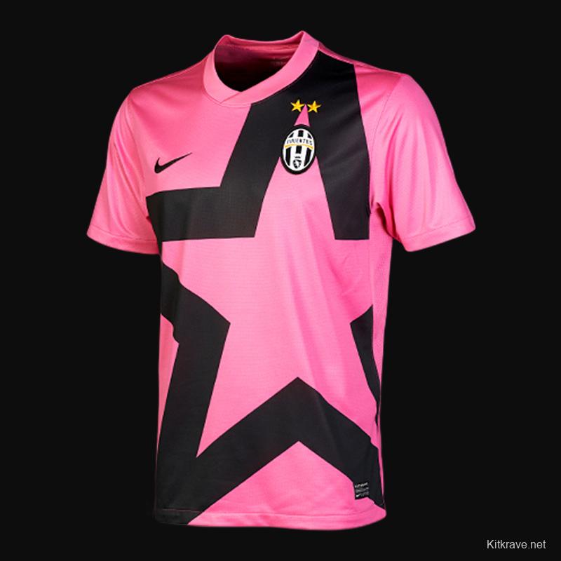Retro 11/12 Juventus Away Pink Soccer Jersey