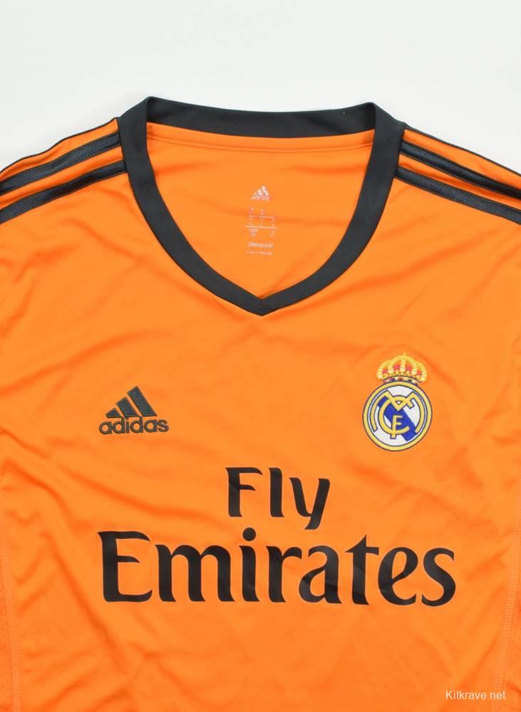 Retro 13/14 Real Madrid Third Orange Long Sleeve Jersey Worn By Ronaldo