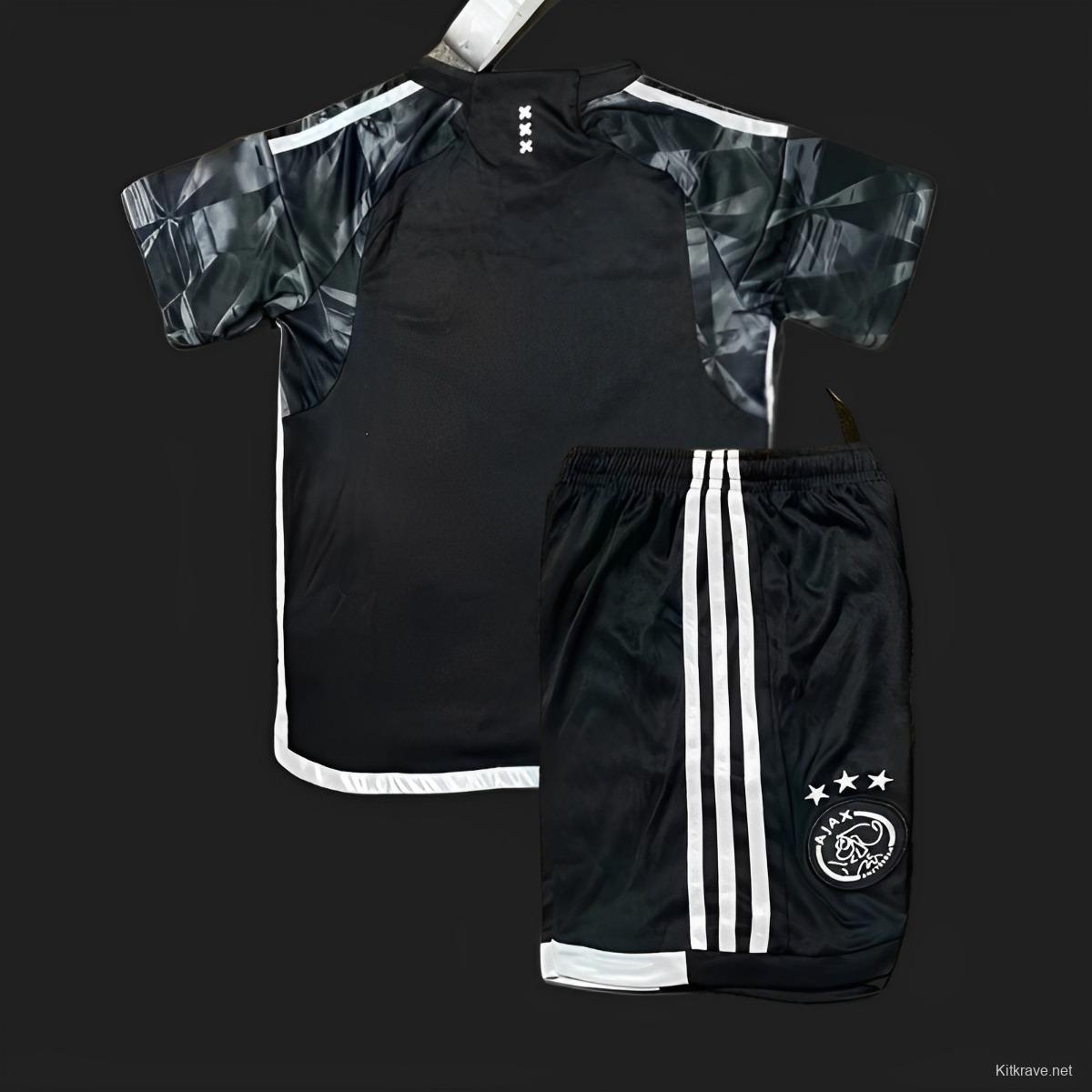 23/24 Kids Ajax Third Black Jersey