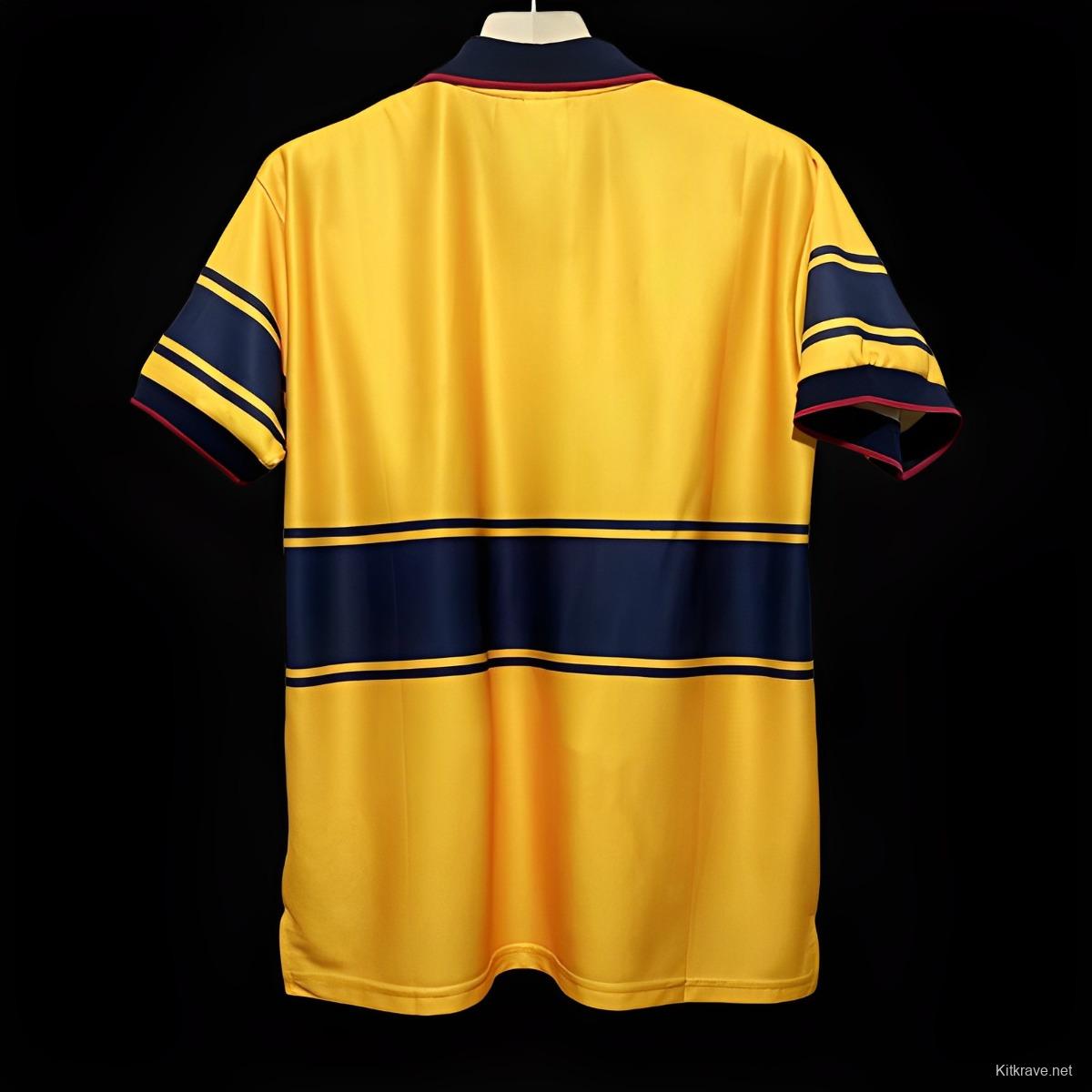 Retro 97/99 Arsenal Away Yellow Jersey