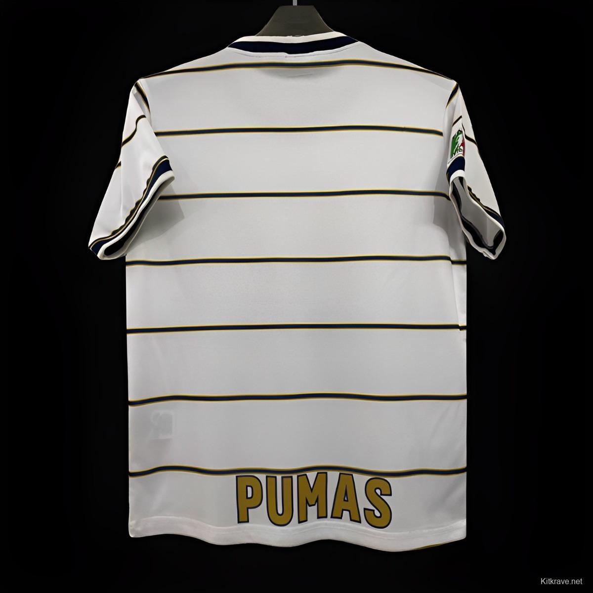 Retro 97/98 Pumas UNAM Away White Jersey