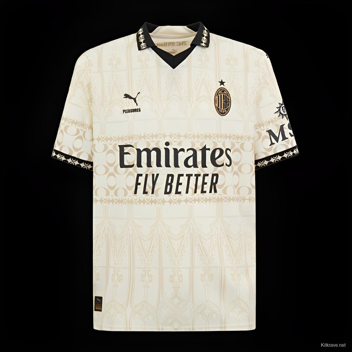Retro 23/24 AC Milan Forth White Jersey